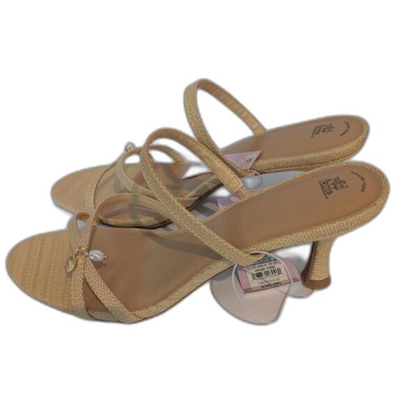 Women's Brodie Strappy Raffia Charm Heels -Wild Fable- Tan Size 11 - Picture 2 of 7